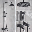 DecorBites™ Gold Polish 8" Rain Shower System Wall Mounted Bathtub Faucet