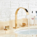 DecorBites™ Dual Handle Gold Basin Faucet - Deck Mounted Hot/Cold Water Mixer Tap