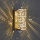 DecorBites™ Gold Chrome Crystal Wall Sconce LED Lamp for Living Room Bedroom TV Background Lighting