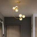 DecorBites™ Gold Glass Ball Chandelier for Living Room Kitchen Bedroom - 220V 110V