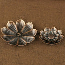 Incense Stick Holder Round Plate Buddhism Insense Ash Catcher Joss Cone Insence Alloy Incense Burner Stick Holder Plate
