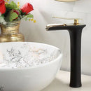 DecorBites™ Grey Waterfall Brass Basin Faucet - Hot Cold Mixer Tap for Bathroom Sink