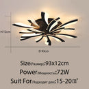 DecorBites™ LED Ceiling Chandelier Lights for Living Room Bedroom Dining Study White Black