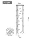 DecorBites™ Crystal LED Chandelier: Modern Luxury Pendant Lights for Staircase, Bedroom, and Living Room