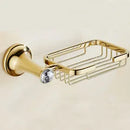 DecorBites™ Gold Bathroom Hardware Set: Towel Rack, Toilet Paper Holder, Towel Bar, Hook
