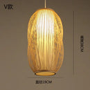 DecorBites™ Japanese Bamboo Chandelier Lights for Bedroom Living Room Tea Room Zen Lamps