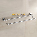 DecorBites™ Double Towel Bar 60cm - Chrome Finish Stainless Steel Bathroom Accessory