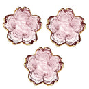 DecorBites™ Japanese Style Glass Plates with Golden Border - Set of 3 | Mini Seasoning Dessert Bowls