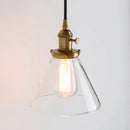 DecorBites™ Funnel Flared Glass Clear Glass Pendant Light Fixture