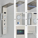 DecorBites™ LED Brushed Nickel Shower Panel Set with Temperature Screen