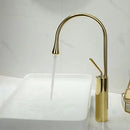 DecorBites™ Brushed Gold Basin Faucet Hot Cold Black Sink Kitchen Swivel Water Crane