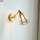 DecorBites™ Copper Wall Sconce Glass Nordic Wall Lamp LED Pull Chain Switch