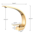 DecorBites™ Gold Basin Faucet: Deck Mount Black Chrome Mixer for Bathroom Washbasin