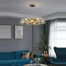 DecorBites™ Gold Iron Glass Chandelier Lighting for Dinning Room