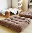 DecorBites™ Corduroy Floor Seat Cushion Pad for Adults – Large, Soft Square Pouf for Comfort
