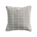 DecorBites™ Cotton Woven Check Yellow Grey Ivory Cushion Cover for Home Living Room