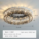 DecorBites™ Crystal Chrome Ceiling Lamp - Simple Modern Nordic Living Room Dining Bedroom Lighting