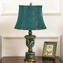 DecorBites™ Green Resin Table Lamp: Retro Bedside Lamp for Bedroom Décor