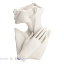 DecorBites™ Abstract Half Face Ceramic Vase Portrait Ornament Artistic Handicraft