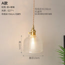 DecorBites™ Glass Copper Pendant Light: Modern Nordic Style Hanging Lamp for Kitchen, Dining, and Living Room