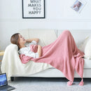 DecorBites™ Knitted Woolen Ball Blanket - Super Warm Cozy Sofa Throw Blanket
