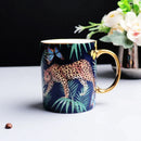 DecorBites™ Jungle Animals Bone China Coffee Mug Set for Tea Lovers and Office Use