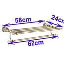 DecorBites™ Gold Crystal Bathroom Accessories Set: Luxe Brass Bath Hardware Wall Mount Collection