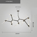 DecorBites™ Gold LED Chandelier: Modern Nordic Lighting Fixture for Indoor Decor.