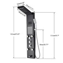 DecorBites™ LED Light Shower Panel Faucet with Waterfall Rain Shower Head and Massage Jets