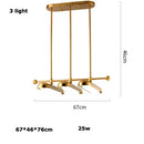 DecorBites™ Gold Iron Glass Chandelier for Dinning Room - Art Deco Lighting