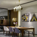 DecorBites™ Gold Cage Origami Bird Chandelier - Modern Light Fixture for Home Decor