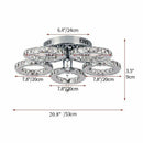 DecorBites™ Crystal Nordic LED Ceiling Chandelier for Modern Indoor Lighting