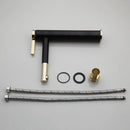 DecorBites™ Black Ceramic Hand-Painted Washbasin with Swivel Brass Faucet