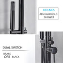 DecorBites™ LED Black Outdoor Shower Set with 10" Rainfall Head