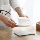 DecorBites™ Cotton Linen Coaster Set for Tea Coffee Mug Heat Protection ECO Cup Mat