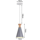 DecorBites™ Industrial Gray Pendant Light with LED for Living Room, Foyer - Modern Luminaire