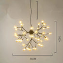 DecorBites™ Heracleum Firefly Glass Ball Chandelier: Gold Luxury Lighting for Dining Kitchen Staircase
