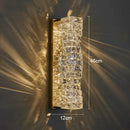 DecorBites™ Gold Chrome Crystal Wall Sconce LED Lamp for Living Room Bedroom TV Background Lighting