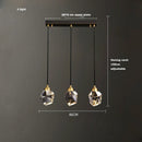 DecorBites™ Black Crystal Copper LED Chandelier - Art Deco Hanging Lamp for Dinning Room
