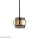 DecorBites™ Gold Glass LED Pendant Lights: Modern Nordic Cylindrical Design for Home Decor Fixtures