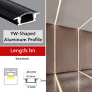 Modern perforated silver led aluminum profile living room light track