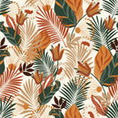Orange and Green Leaves Wallpaper