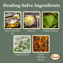 Healing Salve Made with Calendula and Plantain,Unscented