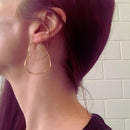 Heart Shaped Hoop Earrings (Silver or Gold)