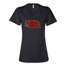 Nebraska Heart Cutout V-Neck Rhinestone Tee | Multiple Sizes | Nature Finds & Designs