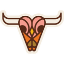 Bison Skull Weather Resistant Sticker | HEARTlandia