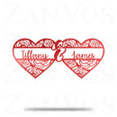 Heart Rose Monogram