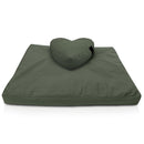 Meditation Cushion Set Zafu and Zabuton - Cotton ..Made in USA