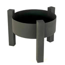 Heavy Duty Fire Pit Bowl with Modern Sturdy Steel Legs (D)24" (H)22" angle view