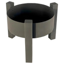 Heavy Duty Fire Pit Bowl with Modern Sturdy Steel Legs (D)24" (H)22" angle view